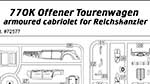 MB-770K Offener Tourenwagen - armoured cabriolet for Reichskanzler
