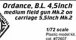 Ordance, B.L. 4,5 дюйми польова гармата Mk.2 на шасі 5,5 дюймовки Mk.2